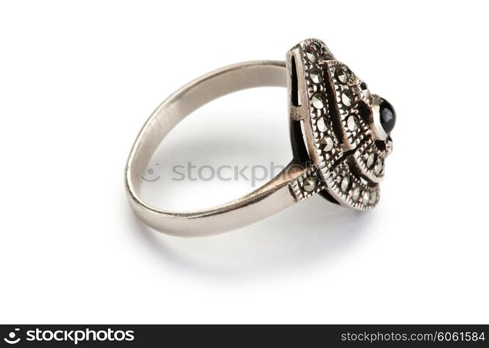 Jewellery ring isolated on the white background