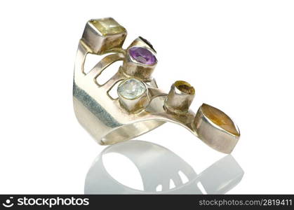 Jewellery ring isolated on white