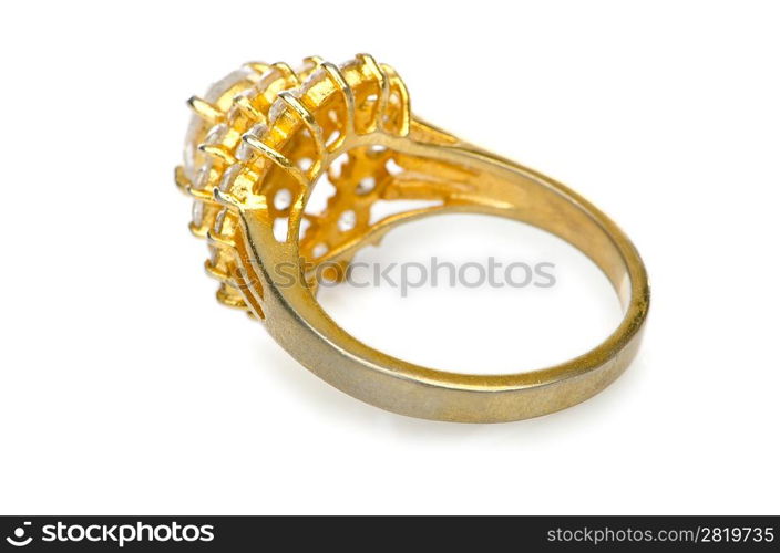 Jewellery ring isolated on white