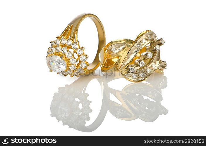 Jewellery ring isolated on white