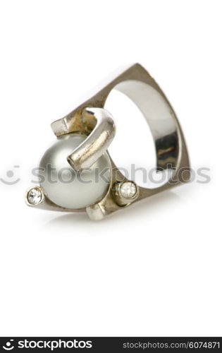 Jewellery ring isolated on white