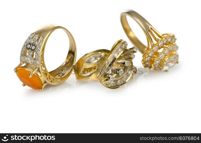 Jewellery ring isolated on white