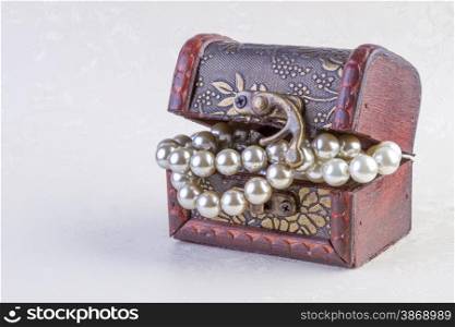 Jewelry Concept - Concept or Metaphor for selling old pearls and gold jewelry for cash