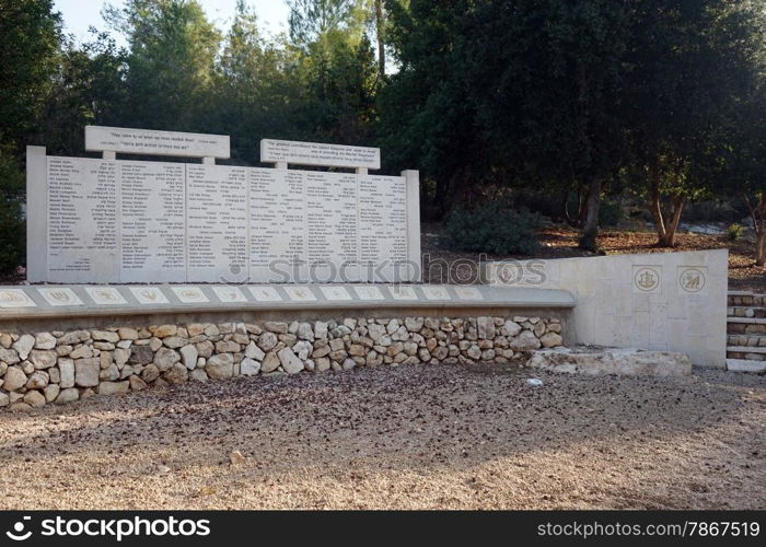 Jewish monument in Judea mountain nationl park, Israel