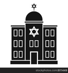 Jewish synagogue icon. Simple illustration of jewish synagogue vector icon for web design isolated on white background. Jewish synagogue icon, simple style