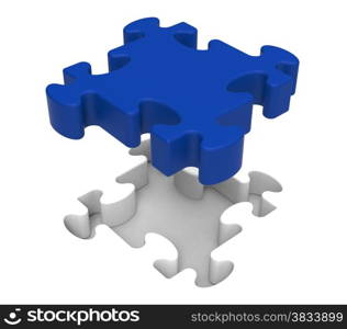 . Jigsaw Piece Showing Simple Isolated Puzzle Challenge