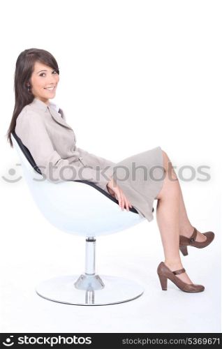 Job applicant waiting for an interview