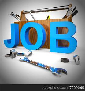 Job concept icon means a career or position in employment. Recruitment and workplace unemployment - 3d illustration