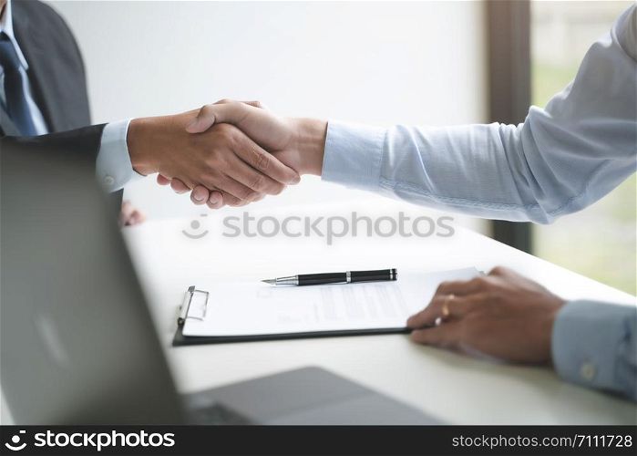Job interview with human resource manager in office, Recruitment concept.