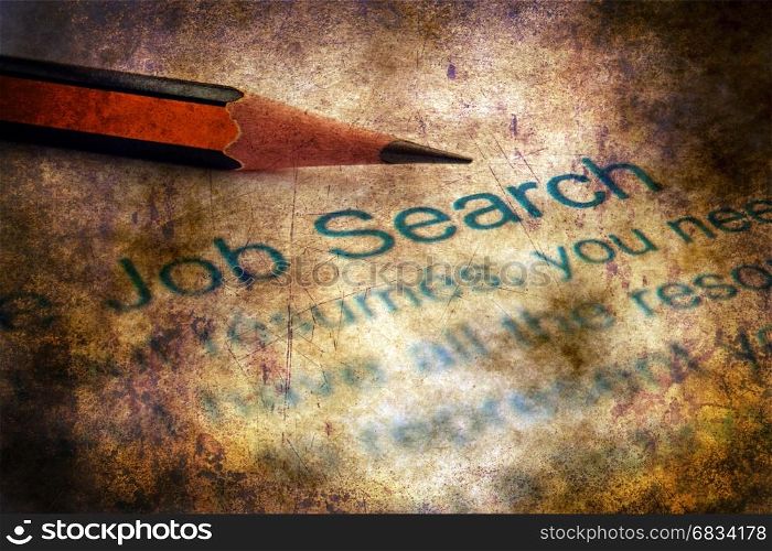 Job search grunge concept