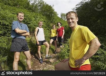 Joggers on Trail