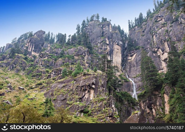 Jogini waterfall in Manali (Vashisht), Himachal Pradesh, India