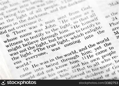 John 1:9, a popular Bible verse from the New Testament