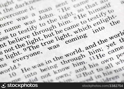 John 1:9, a popular Bible verse from the New Testament