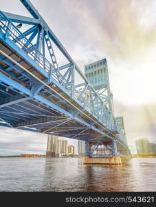 John T. Alsop Jr. Bridge in Jacksonville, FL. It is a bridge crossing the St. Johns River .