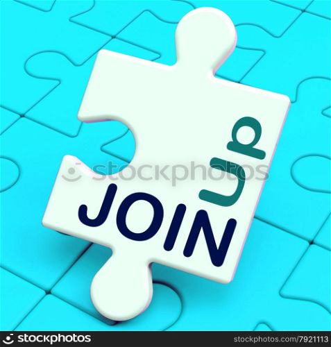 . Join Up Puzzle Showing Subscribing Member And Registration