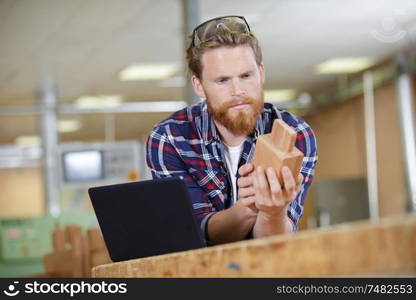 joiner during his work with wood