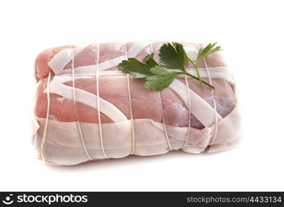 joint veal in front of white background