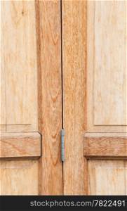 Joints of wooden doors, wooden door of an old house.