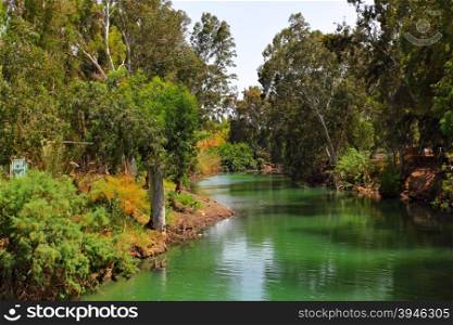 Jordan river. The place where Jesus was baptized