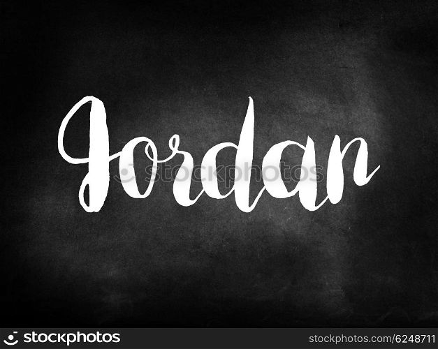 Jordan written on a blackboard