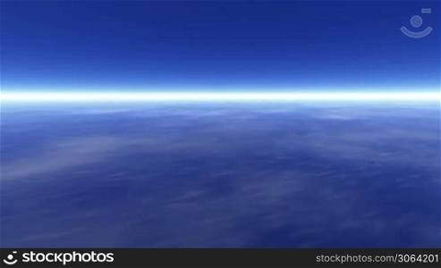 Journey over a earth atmosphere motion background (seamless loop)