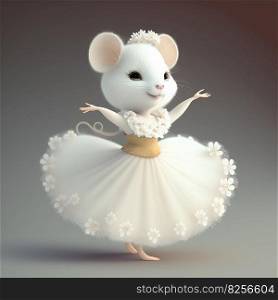 Joyful mouse brings energy to the dance party AI generated