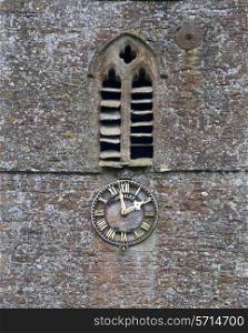 Jubilee clock on Adlestrop church tower, Gloucestershire, England.
