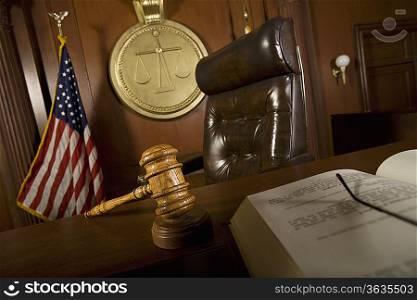 Judges chair in court room