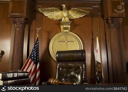 Judges chair in court room