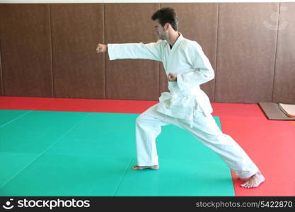 judoka on tatami