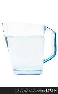 jug of water on a white background