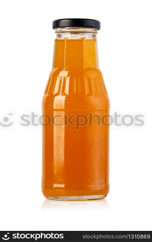 juice bottle isolated on white with clipping path