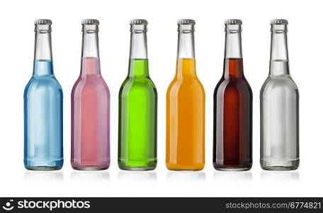Juice bottle on white background (with clipping path)