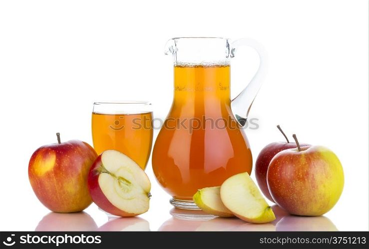 Juicing background. Fresh apples, glass with juice on white background. Healthy fruit eating and drinking.&#xA;