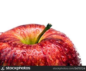 juicy apple in drop of water
