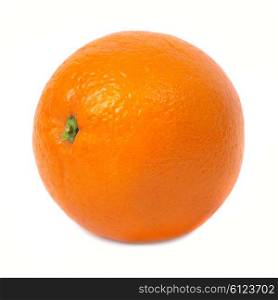 Juicy fresh orange isolated on white background