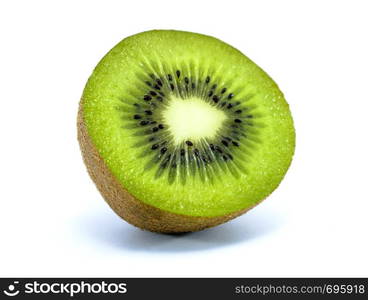 Juicy kiwi fruit isolated on white background, with Clipping path