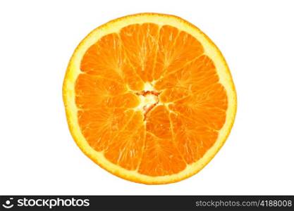 juicy orange slice cut with work path