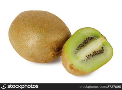 Juicy ripe kiwi isolated on white background