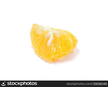 Juicy tangerine on a white background