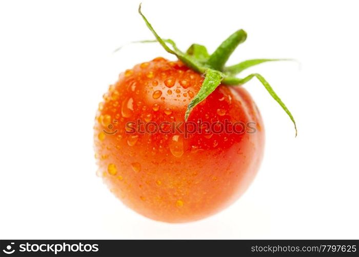 juicy tomato isolated on white