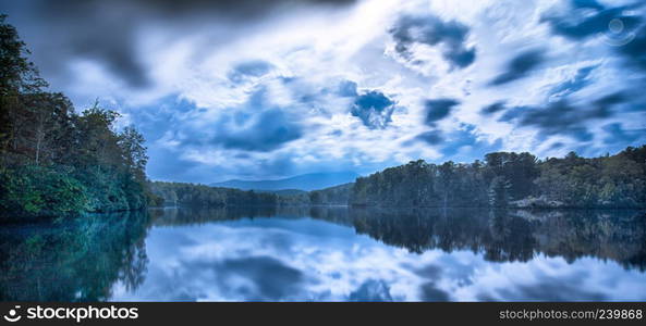 Julian Price Lake, along the Blue Ridge Parkway in North Carolina