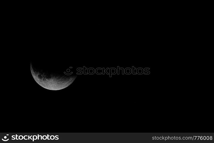 July 16, 2019, Partial moon eclipse