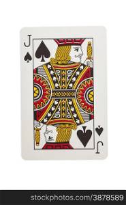 Jumbo index jack of spades playing card