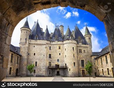 Jumilhac-le-Grand - medieval castle in France, in the Dordogne departement