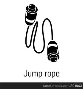 Jump rope icon. Simple illustration of jump rope vector icon for web. Jump rope icon, simple black style