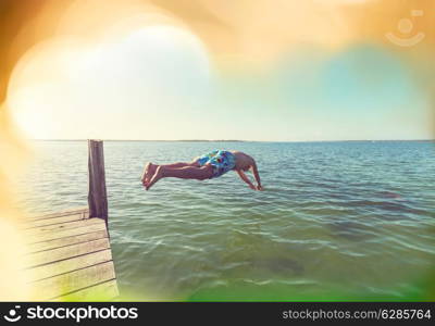 Jumping boy