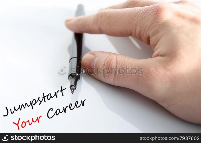 Jumpstart Your Career Concept Over White Background