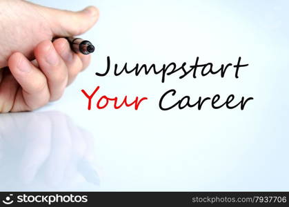 Jumpstart Your Career Concept Over White Background